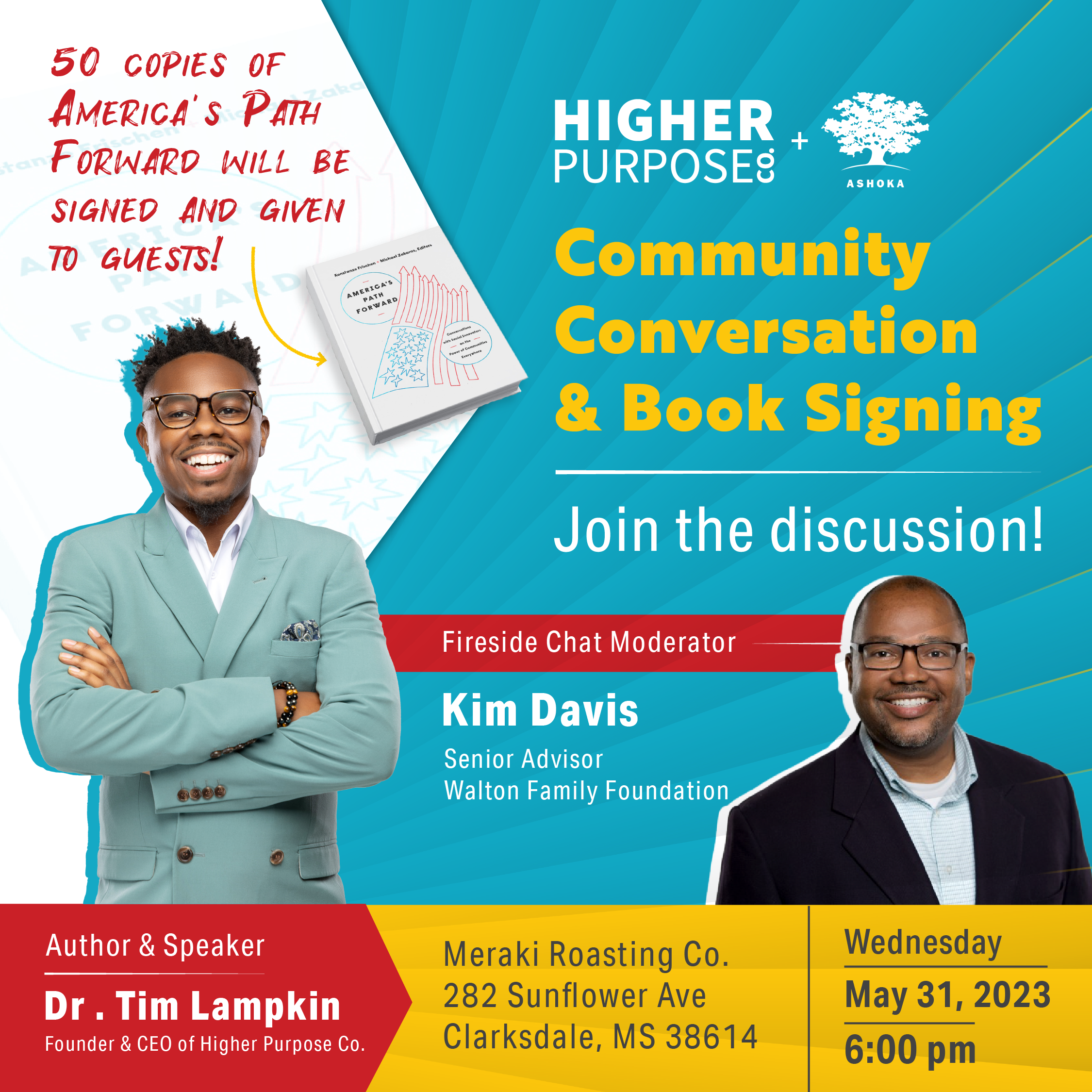 Featured image for “Higher Purpose Co. Hosts Book Signing with Dr. Tim Lampkin Co-Author of America’s Path Forward”
